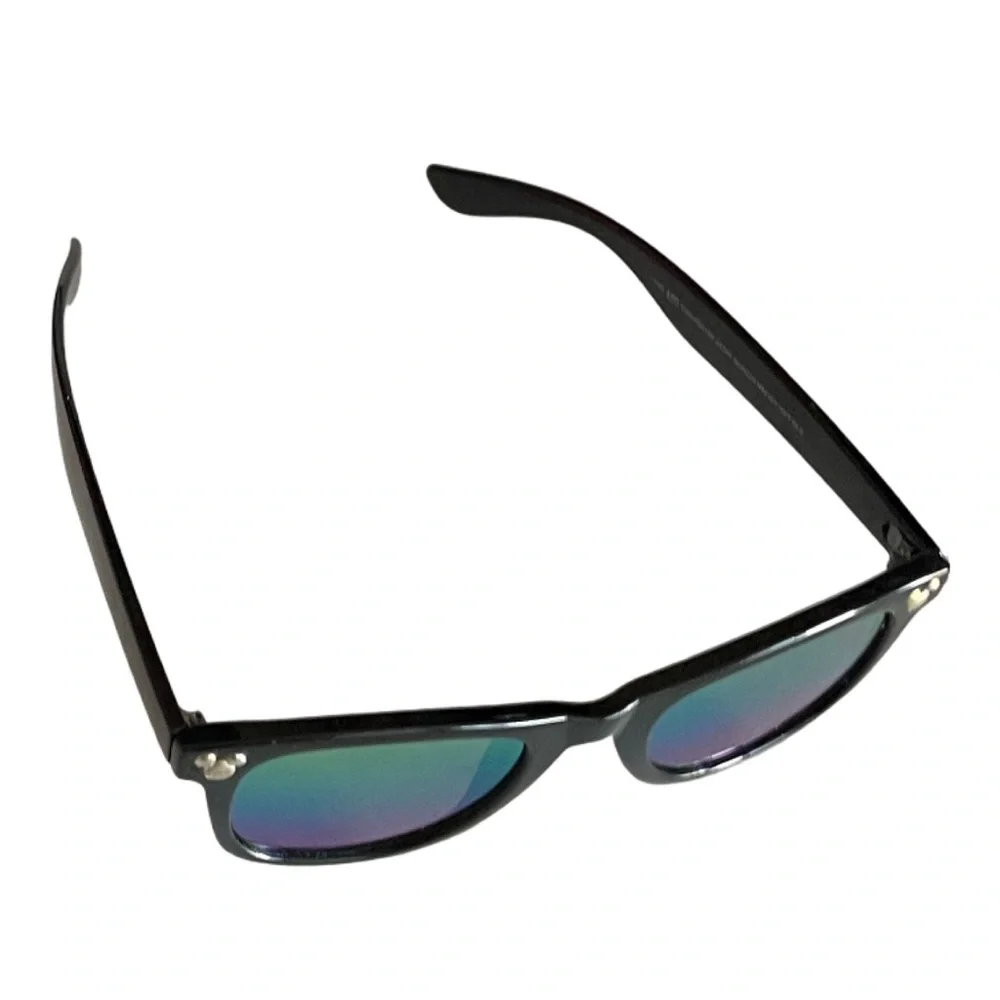 Disney Mickey Black Wayfarer Rainbow Mirror Sunglasses Adult One Size